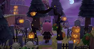 This Page Lists The Complete Spooky Furniture Series And Halloween Masks You Can Get In The V1 5 Halloween Update In Spooky Food Animal Crossing Spooky Designs