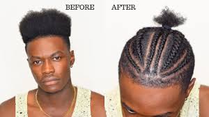 15 centre braids with long hair cover. Men S Box Braids For Short Hair High Top Hairstyle Youtube