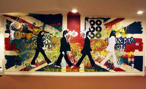 Blog Kathryn Godwin Mural Rock And Roll Painting Abbey Road Art