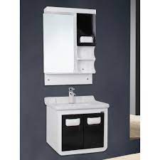 Beautiful and spacious 'dark grey wooden finish vanity with mirror cabinet' fits all your. Toyo White Black And Firozi Pvc Bathroom Vanities Cabinet Size 610 X 460 Mm Id 19485729448