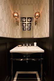 Crafted of wood black finish. Black Wainscoting Contemporary Bathroom Kelly Deck Design Powder Room Small Black Wainscoting Wainscoting Bathroom