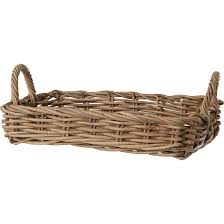 Back to storage baskets, trays & tubs. Union Rustic Vinita Rattan Tray Basket In Grey Wayfair Co Uk