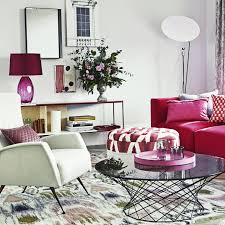 Another way to make a pale pink wall really feel dynamic is to mix in a medley of colorful wall art, bohemian accessories. Stunning Furniture Marvelous Pink White Living Room Ideas 50