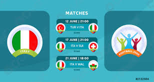 Die italienische nationalmannschaft verlor zuletzt 2018 ein spiel, seither sind die azzurri ungeschlagen. Spielplan Der Italienischen Nationalmannschaft In Der Endphase Der Fussball Stock Vektorgrafi Crushpixel