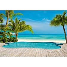 Ideal Decor 100 In X 144 In Pool Wall Mural Dm127 The Home Depot Wall Murals Beautiful Pools Beautiful Wall