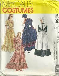 Mccalls 9254 Misses Costumes Pattern Pilgrim Prairie Dresses Bonnets Womens Sewing Pattern Size 16 20 Bust 38 42 Uncut Pattern Gate Pioneer Costume Costume Sewing Patterns Puritan Dress