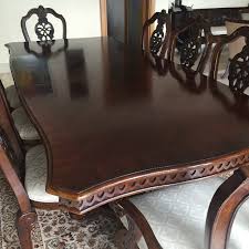 Whether you prefer something traditional or transitional, the dining table set of your dreams is within your grasp. Excellent Condition Dark Cherry Wood Dining Room Set For 8 Us Imported Furniture Home Living Furniture Tables Sets On Carousell
