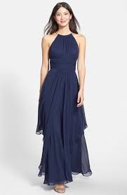 Eliza J Chiffon Halter Gown Nordstrom Formal Dresses For Women Nordstrom Dresses Dresses