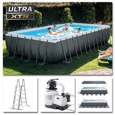Große auswahl 30 tage rückgaberecht kauf auf rechnung. Intex Komplettset Ultra Xtr Frame Pool 732x366x132cm Sandfilter Swimmingpool Rechteckpools Swimming Pools Freizeit Store