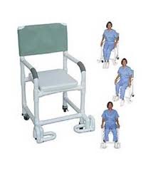 Rolling Shower Chair W Soft Seat And Footrests 22 349 00 Free Shipping From Ucan Health Pvc Rolling Shower Chair Dur Shower Chair Chair Outdoor Chairs