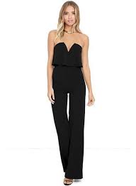 Tube Backless High Waist Wide Leg Jumpsuit Fashion Jumpsuit Beautiful Jumpsuit Tops Jumpsuit Sty Strapless Jumpsuit Black Strapless Jumpsuit Black Jumpsuit