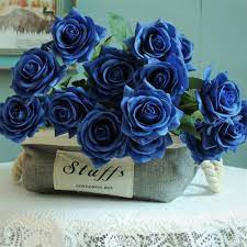 Royal blue flowers near me. Royal Blue Roses Flowers Latex Real Touch Flowers 20 Stems Artificial Roses Blue Flowers For Wedding Ceremony Centerpieces Flowers Home Hobby Floral Arranging Autopflege Dueren De