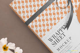 Download Free Attractive Wrapping Paper Mockup Zippypixels
