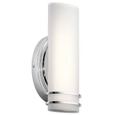 Find vanity lights at lowe's today. Kichler Ebson 1 Light Chrome Transitional Vanity Light Lowes Com Led Vanity Lights Vanity Lighting Led Vanity