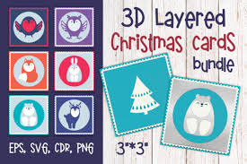 Download 3d Layered Christmas Cards Bundle Graphic By Olga Belova Creative Fabrica In 2020 Christmas Cards Cards Paper Texture PSD Mockup Templates