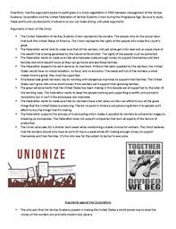 You can define a union with many members, but only one member can contain a value at. Us History Union Vs Management Socratic Seminar By Costello S Corner