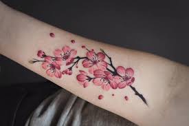 Fleur de cerisier dessin tattoo. Tatouage Fleur De Cerisier Significations Ou Le Placer