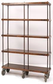 Buy vintage bookshelf speakers and get the best deals at the lowest prices on ebay! Industrial Mobile Wooden Bookshelf On Castors Wood Bookcase Bookcase Vintage Shelf
