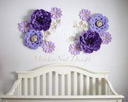 Large Paper Flowers Purple Flowers Nursery Paper Etsy Large Paper Flowers Flower Nursery Purple Flower Nursery