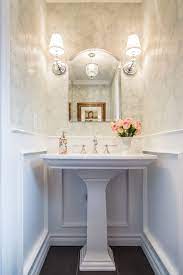 These stylish powder rooms prove even the smallest spaces can make a big impact. Powder Bath Ideas Powder Room Traditional With Gold Frame Crown Moulding Kohler Sink Powder Room Small Powder Room Decor Powder Room Sink