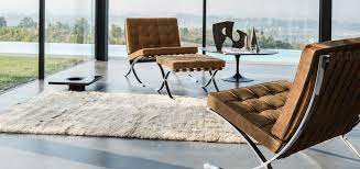 The chair was first used in villa tugendhat, a private residence, designed by mies in brno (czech republic). Barcelona Chair Brown Suede Bauhaus Interior Minimal Interior Design House Interior