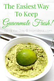 Use a spoon to flatten the surface of the guac and remove any air bubbles. Keep Guacamole From Turning Brown Tip Of The Day Mom 4 Real Food Recipes Mexican Food Recipes