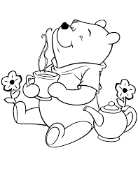 In this site you will find a lot of coloring pages in many kind of pictures. Tea With Honey Winnie The Pooh Coloring Pages Bear Coloring Pages Cute Coloring Pages Teddy Bear Coloring Pages