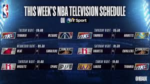 Full schedule for the 2020 season including full list of matchups, dates and time, tv and ticket information. Nba Uk This Week S Nba Schedule Live On Bt Sport Facebook