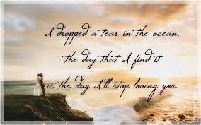 I Dropped A Tear In The Ocean Silver Quotes
