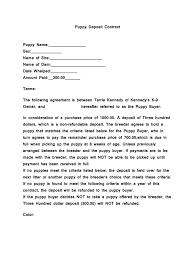 The buyer shall have insert number months from the date of this contract to return the dog for a full refund of the purchase price. Puppy Deposit Contract Fill Online Printable Fillable Blank Pdffiller