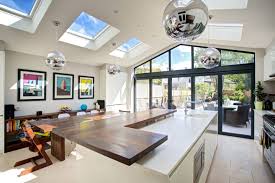 Floor To Ceiling Windows Kitchen Floor Windows Interiordesign Homedecor Homedes Open Plan Kitchen Living Room Kitchen Extension Kitchen Extension Lighting