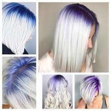 There Is Something So Amazing About White Blonde Hair With A Colorful Shadow Root Top Left Clockwise Kristi Roots Hair Shadow Roots Hair Hair Styles