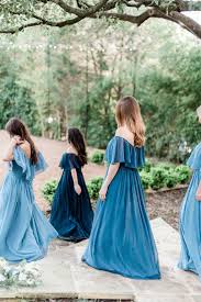 Abigail Chiffon Dress In 2020 Periwinkle Bridesmaid Dresses Modern Bridesmaid Dresses Dark Teal Bridesmaid Dresses