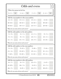 odds and evens addition 3rd grade math worksheet greatschools