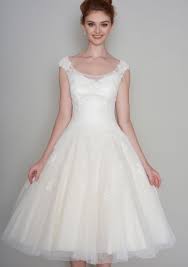 86 Winnie Tea Length Wedding Dress With Dropped Waist Dress Tea Length Wedding Dress Short Wedding Dress
