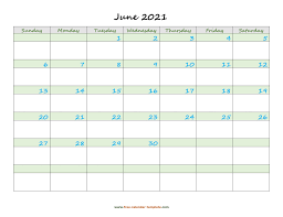 Dollar appreciated against its major counterparts in the asian session on tue.full story>>. Free June 2021 Calendar Coloring On Each Day Horizontal Free Calendar Template Com