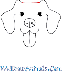 Step 8 — now, draw the nose and the mouth. How To Draw A Dog Face