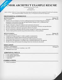 graduate architect resume example