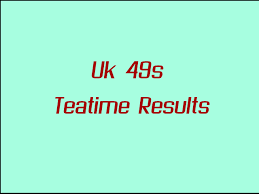 Uk49's teatime is unlike many traditional lotteries, as you can choose how many numbers you want to play. Teatime Results 2021