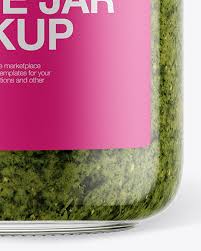Download Glass Pesto Sauce Jar With Paper Cap Mockup In Jar Mockups On Yellow Images Object Mockups