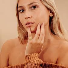 14k Solid Gold Diamond Initial Ring, Diamond Signet Ring, 14k White,  Yellow, or Rose Gold, Personalized Jewelry, Initial Pinky Ring, Shania