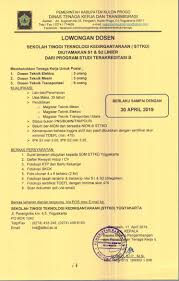Pendidikan minimal s1 semua jurusan diutamakan berasal dari jurusan, statistika, matematika, teknik informatika, sistem informasi, ilmu komputer, dan teknik elektro. Bimbingan Belajar Cpns Yogyakarta Lowongan Cpns Untuk S1 Teknik Elektro Bulan Ini