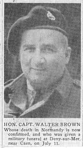 The Rev Walter Leslie Brown (1910-1944)