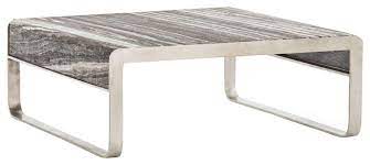 Actes sud nombre de pages: Gray Marble Coffee Table Square Low Steel Contemporary Coffee Tables By Mod Space Furniture Houzz
