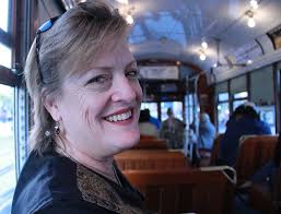 mom in the street car