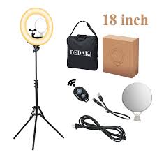 Ring Light Dedakj 18 Inch 480 P Led Ring Light Cell Phone Holder Led Ring