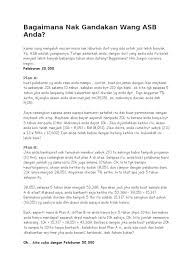 Also known as leverage investment, asb loan such as rhb asb financing affords you to buy a significant amount of units for you to maximize your investment return. Apa Itu Simpanan Asb Maybank