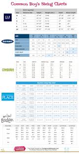 boys clothing size chart great tool for helping predict