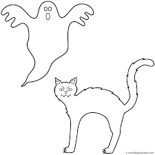 This black cat coloring page features a picture of black cat to color for halloween. Black Cat Coloring Pages Halloween Cat