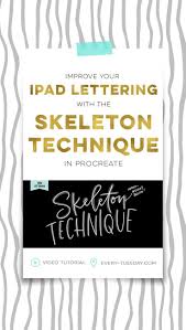 So i thought it was time to create a class to show how i bring my digital work onto paper! Improve Your Ipad Lettering With The Skeleton Technique Every Tuesday Ipad Lettering Ipad Lettering Procreate Lettering